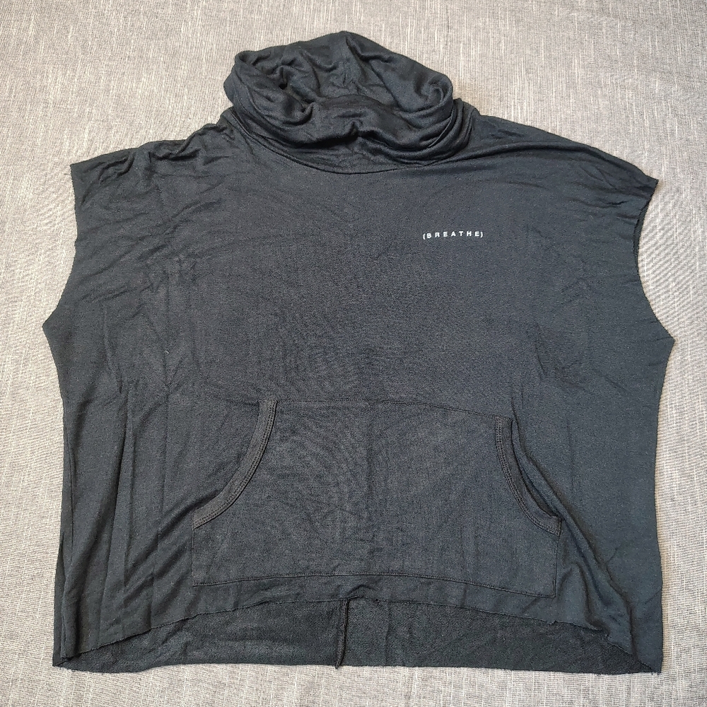 Good hYOUman‎ Shirt Womens Size Small Black Sleeveless Bailey Cowl Neck Workout